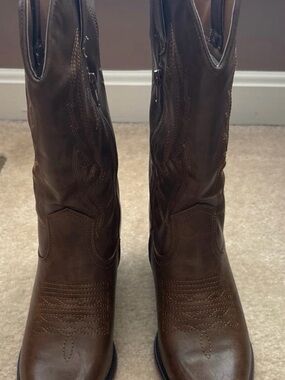 Ladies Brown Western Heeled Boots - ARider Girl 8.5